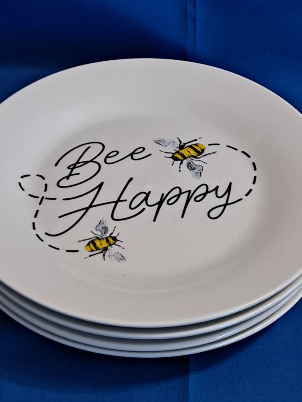 Set 4 Royal Norfolk Salad/Side Plates These have Blue Hydrangea Pattern These ar